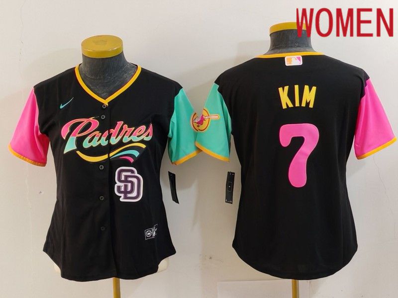 Women San Diego Padres #7 Kim Black City Edition 2024 Nike MLB Jersey style 12->->Women Jersey